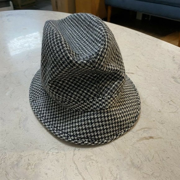 Vintage Johnny Carson Hat  Fedora Houndstooth - Picture 3 of 9